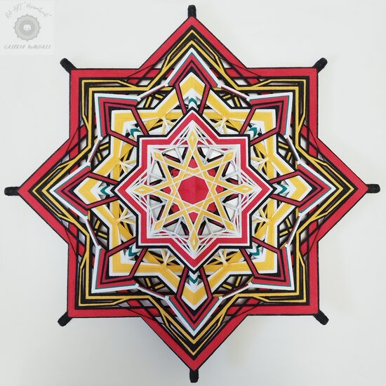 ŻYWIOŁY - ZIEMI I  OGNIA / Mandala " Żyj w zgodzie ze sobą "