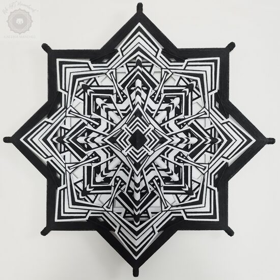 ŻYWIOŁY - METALU I WODY / Mandala " Cisza i spokój "