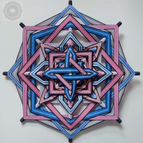 ŻYWIOŁY - WODY I OGNIA / Mandala " PRZESTAŃ WALCZYĆ I ZACZNIJ ŻYĆ "